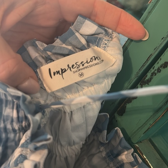 WATERLOO GINGHAM DRESS IN BLUE EUC - Picture 6 of 6